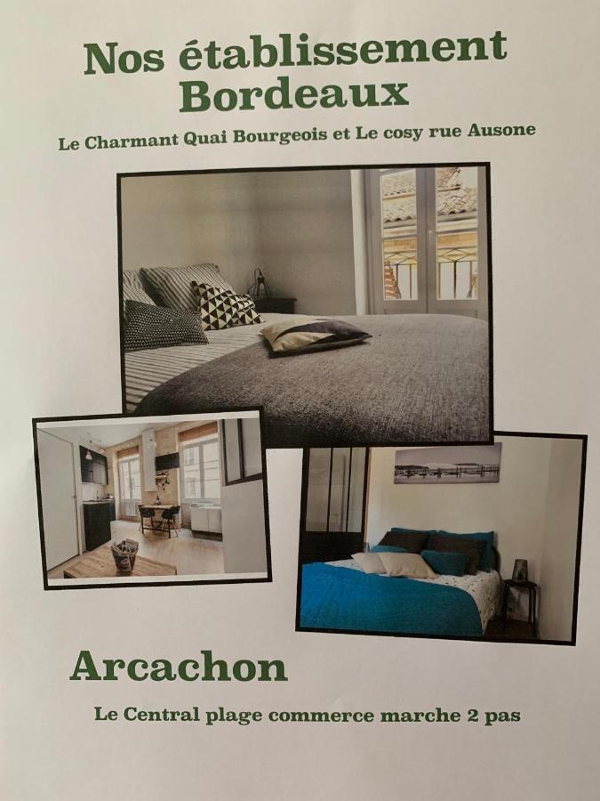 Le Central Plage - Commerce - Marche A 2 Pas Arcachon Exterior photo